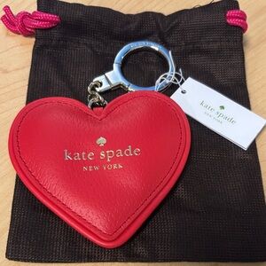 Kate Spade Vibrant Red Heart Keychain